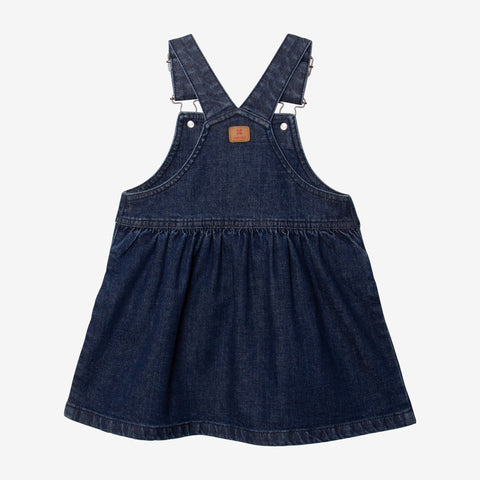 Baby girls' dark blue apron dress