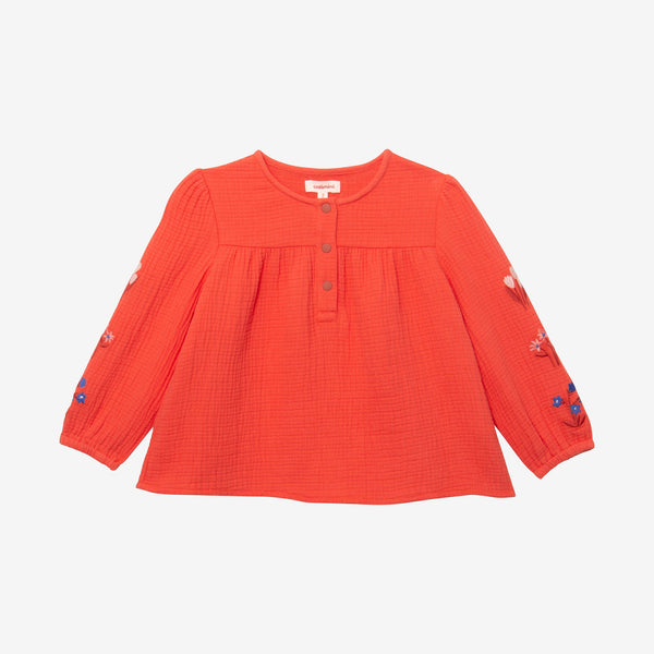 Baby girls' red blouse