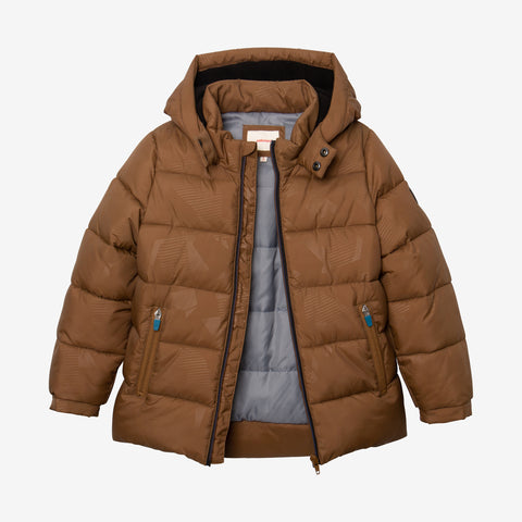 Boy brown puffer coat